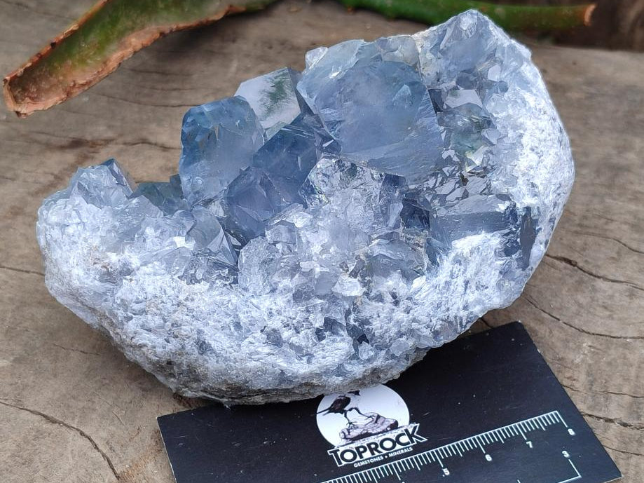 Natural Blue Celestite Geode Specimens x 2 From Sakoany, Madagascar