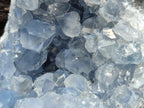 Natural Blue Celestite Geode Specimens x 2 From Sakoany, Madagascar