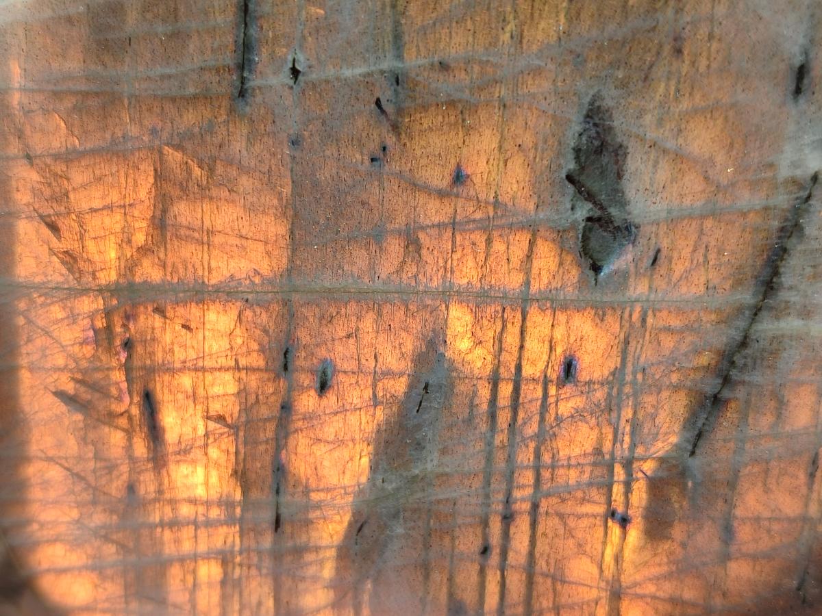 Polished Rare Purple Sunset Flash Labradorite Standing Free Forms x 2 From Madagascar - Toprock Gemstones and Minerals 