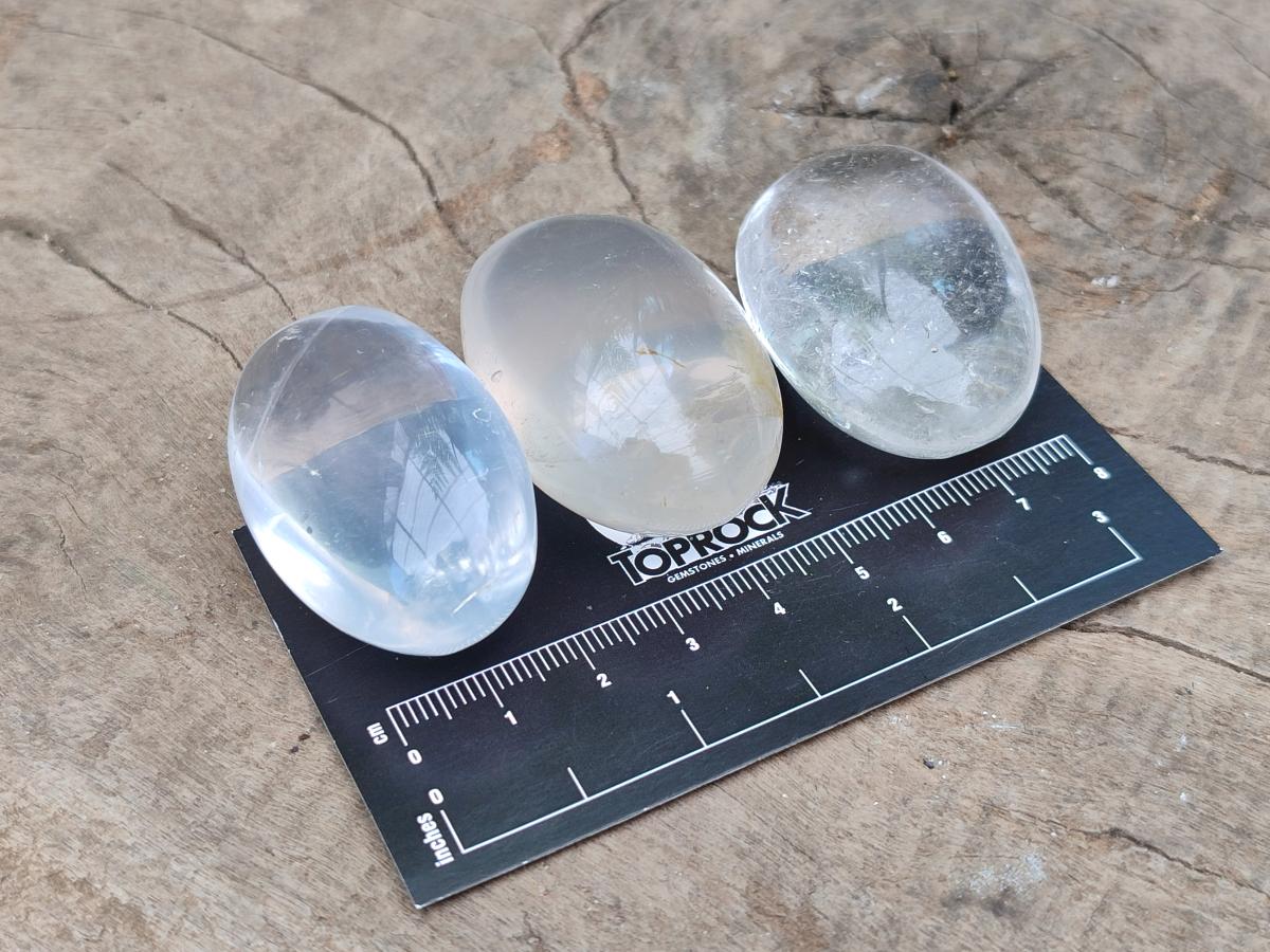 Polished Rock Crystal Galets x 35 From Amoron’i Mania, Madagascar