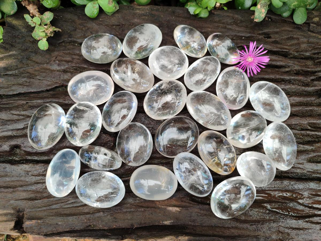 Polished Rock Crystal Galets x 35 From Amoron’i Mania, Madagascar