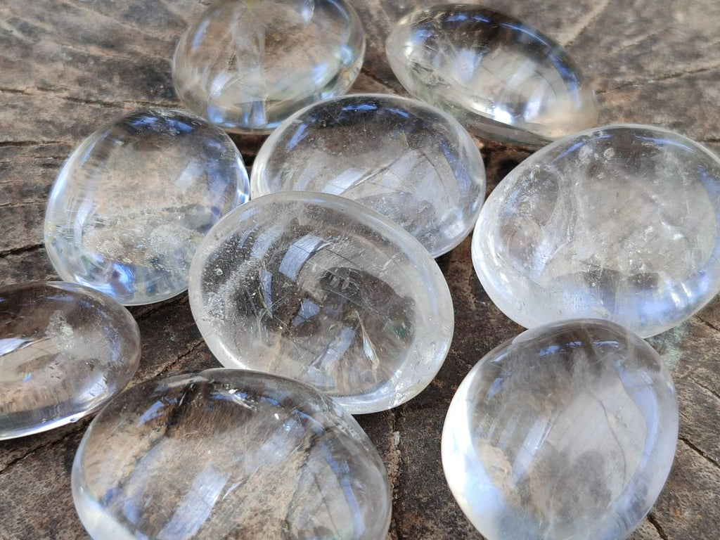 Polished Rock Crystal Galets x 35 From Amoron’i Mania, Madagascar