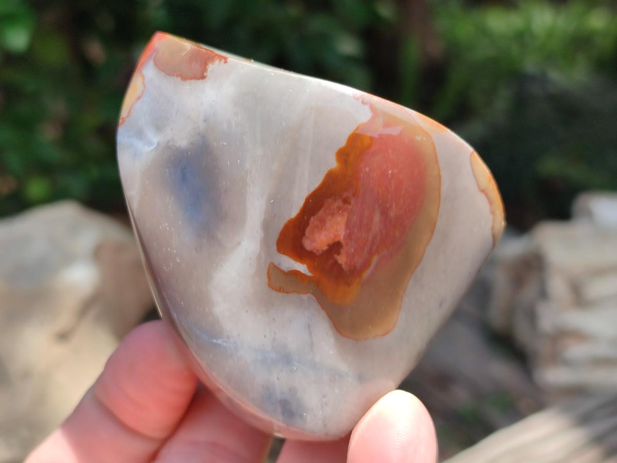 Polished Polychrome Jasper Flames x 6 From Madagascar