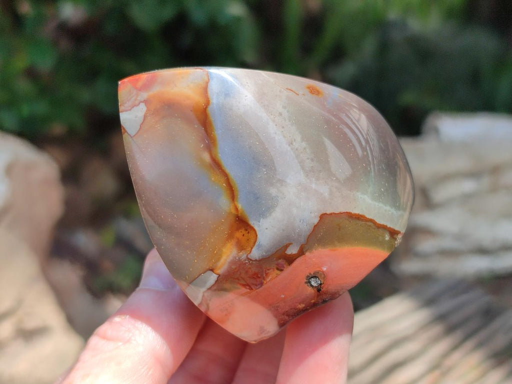 Polished Polychrome Jasper Flames x 6 From Madagascar