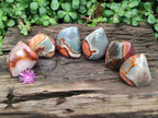 Polished Polychrome Jasper Flames x 6 From Madagascar