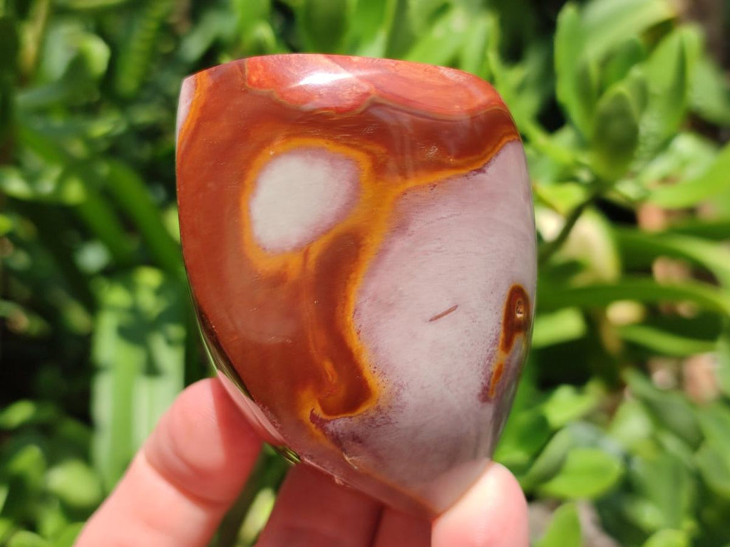 Polished Polychrome Jasper Flames x 6 From Madagascar