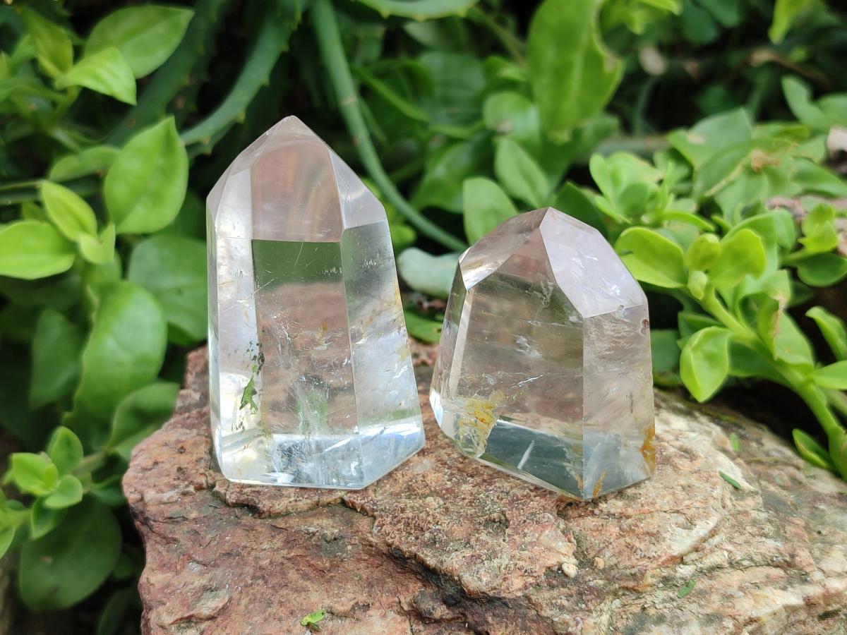 Polished Window Quartz Crystals and Sceptre x 6 From Madagascar