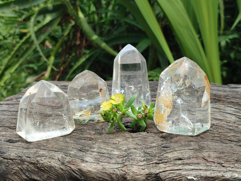 Polished Window Quartz Crystals and Sceptre x 6 From Madagascar