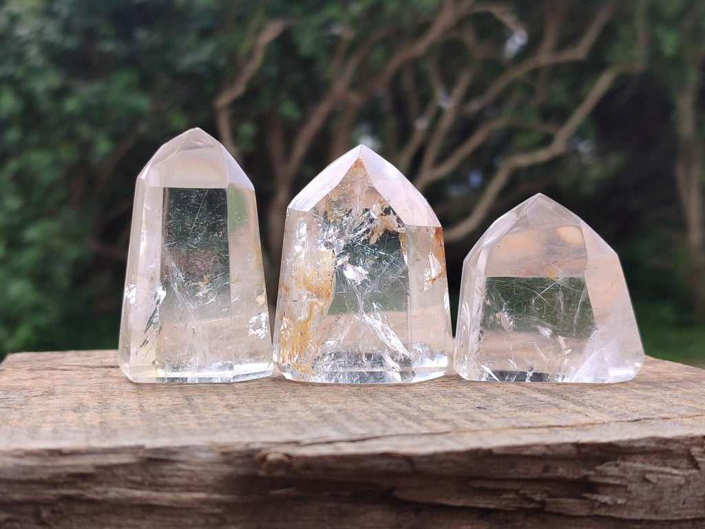 Polished Window Quartz Crystals and Sceptre x 6 From Madagascar