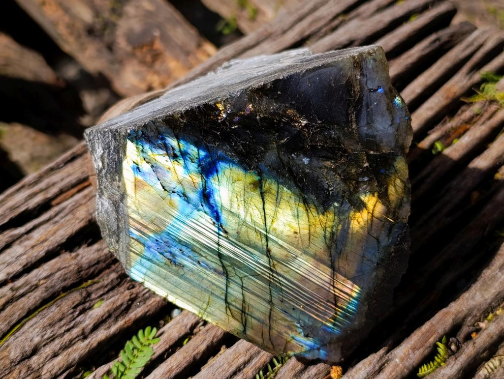 Polished One Side Labradorite Display Pieces x 3 From Madagascar