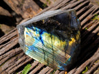 Polished One Side Labradorite Display Pieces x 3 From Madagascar