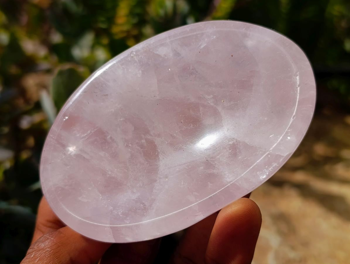 Polished Gemmy Rose Quartz Bowls x 6 From Ambatondrazaka, Madagascar