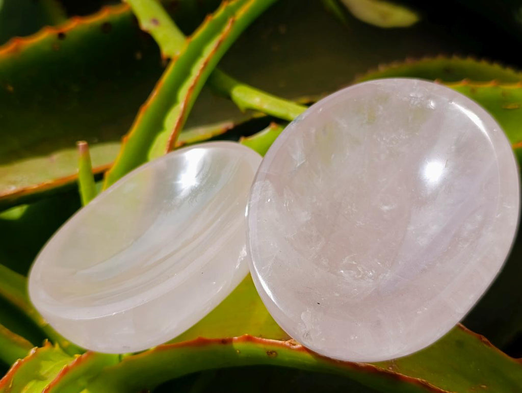 Polished Gemmy Rose Quartz Bowls x 6 From Ambatondrazaka, Madagascar