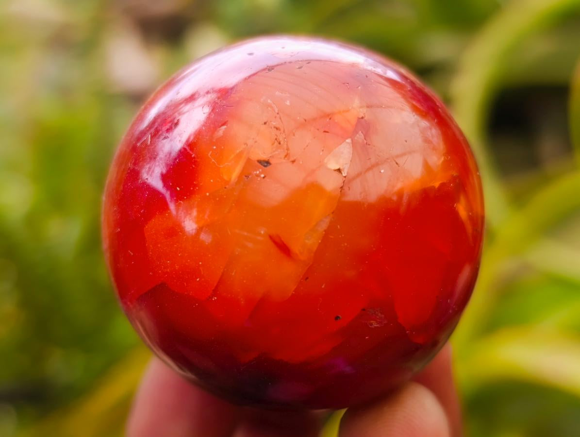 Polished Carnelian Agate Gemstone Spheres x 12 From Madagascar