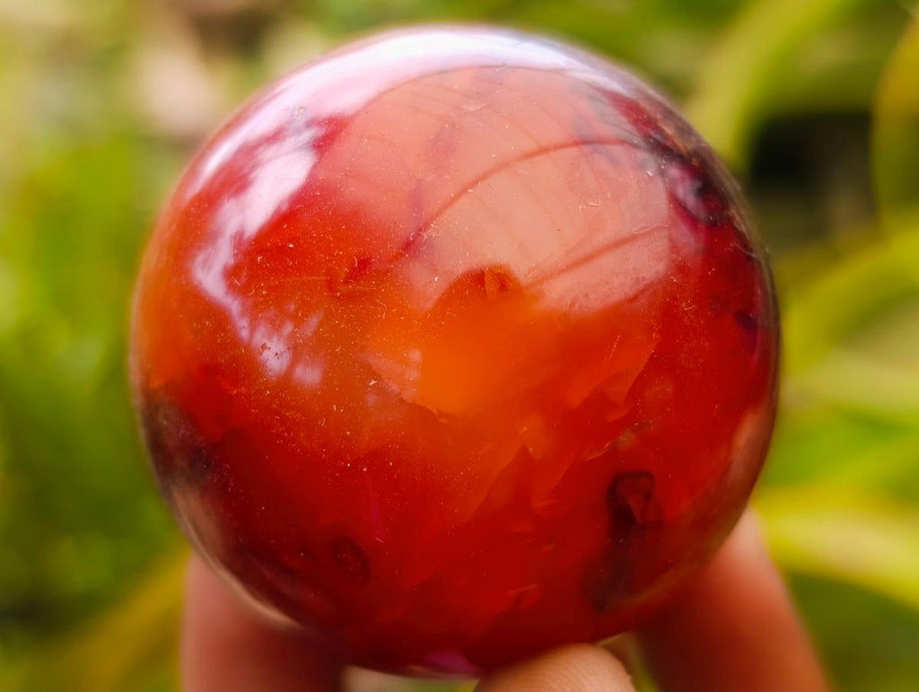 Polished Carnelian Agate Gemstone Spheres x 12 From Madagascar