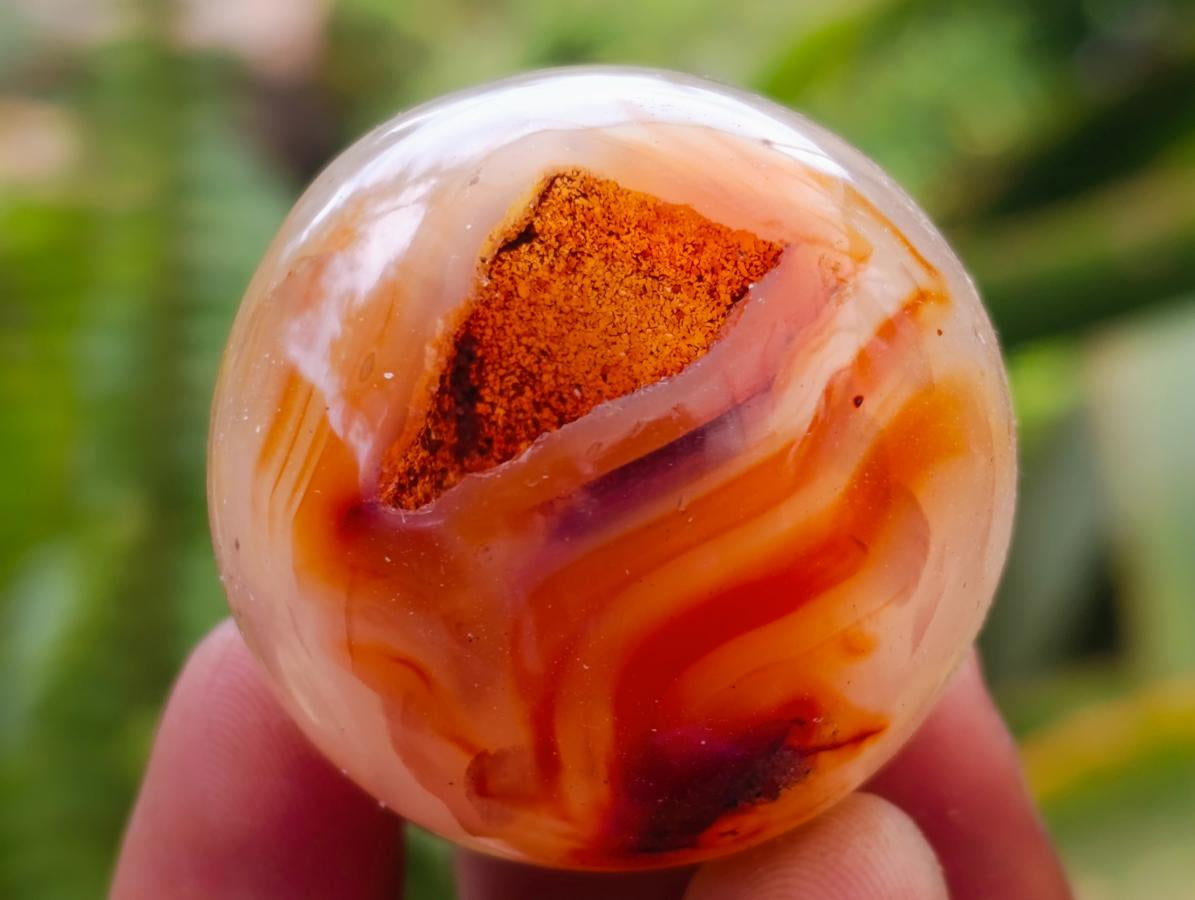 Polished Carnelian Agate Gemstone Spheres x 12 From Madagascar