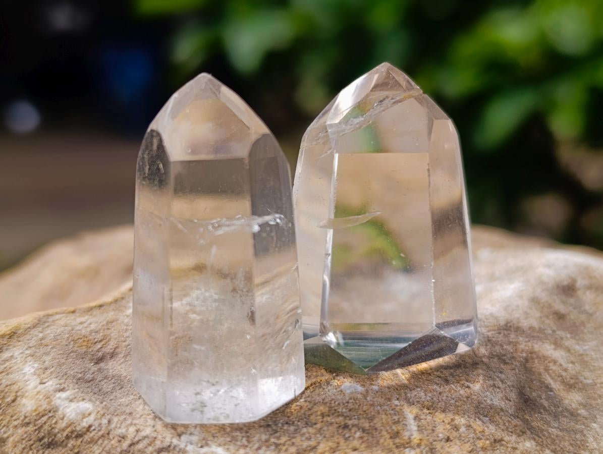 Polished Quartz Crystals with Inclusions x 35 From Madagascar