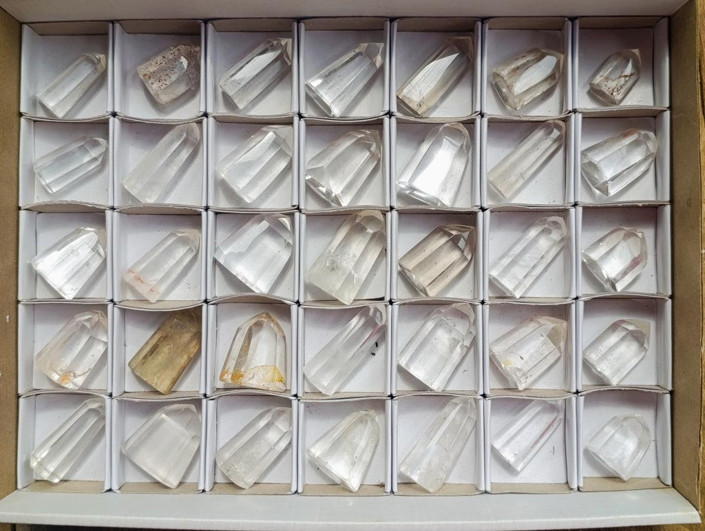 Polished Quartz Crystals with Inclusions x 35 From Madagascar