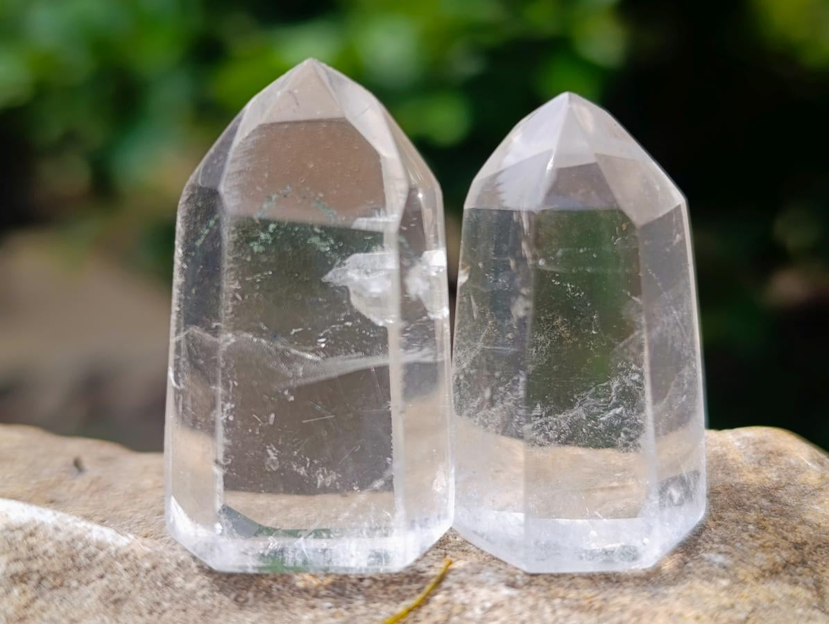 Polished Quartz Crystals with Inclusions x 35 From Madagascar