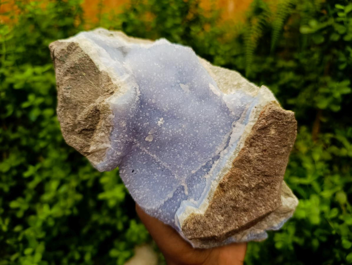 Natural Large Blue Lace Agate Geode Specimen x 1 From Nsanje, Malawi