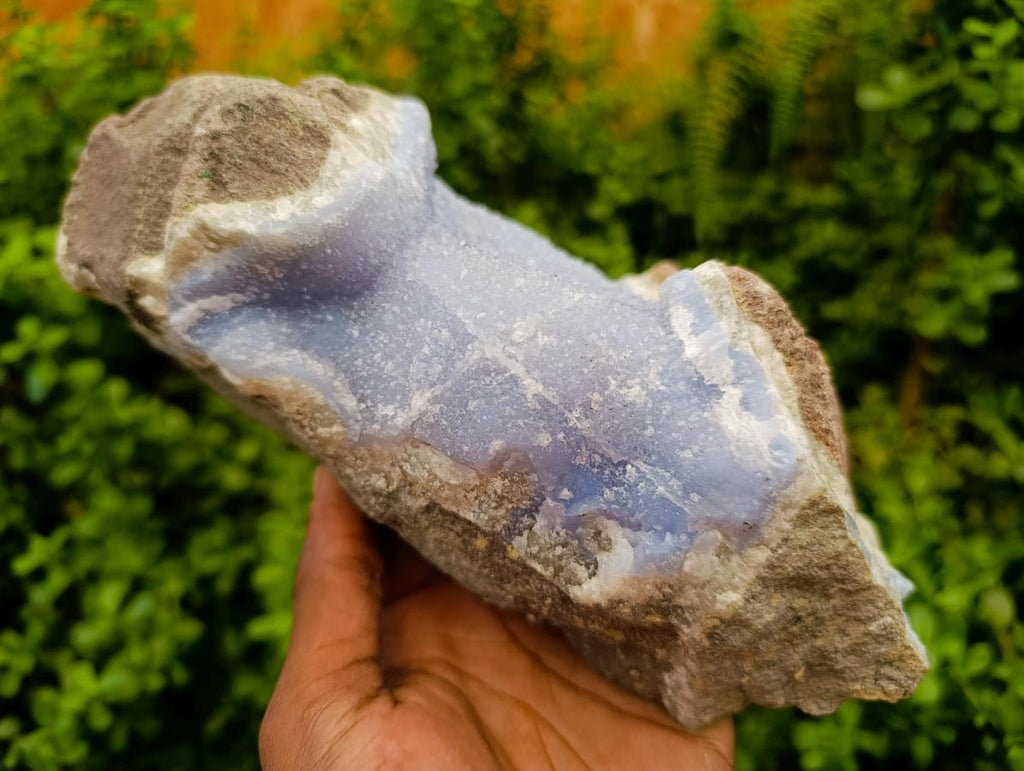 Natural Large Blue Lace Agate Geode Specimen x 1 From Nsanje, Malawi