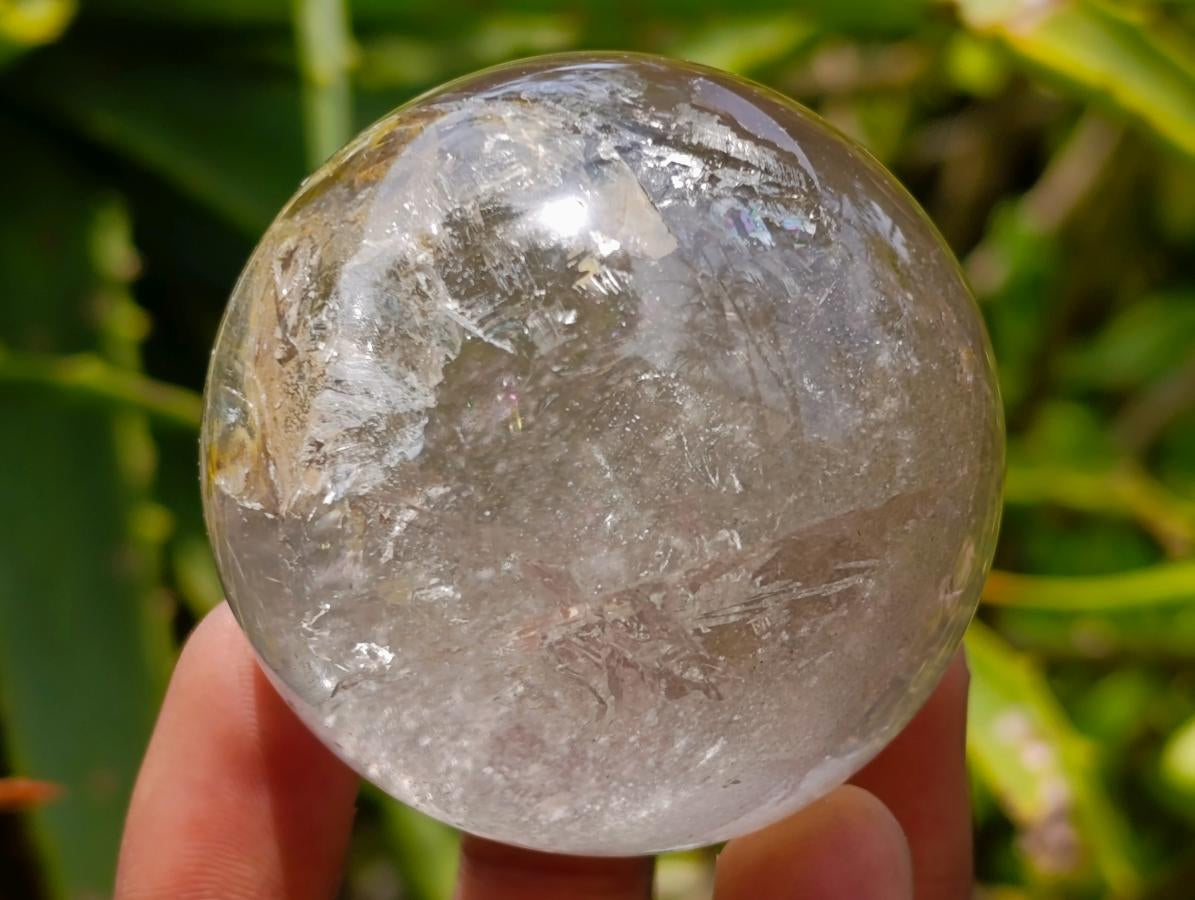 Polished Smokey and Clear Quartz Spheres x 8 From Madagascar