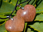 Hand Made Peach Moonstone Assorted Shaped Pendants x 12 From Madagascar