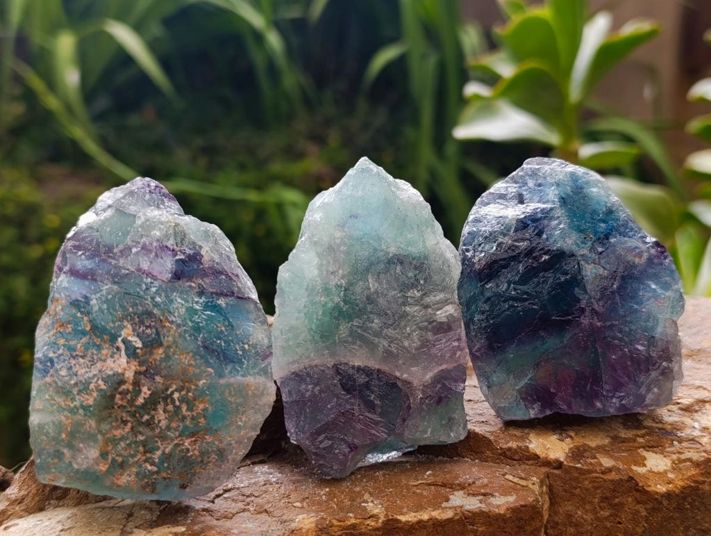 Natural Watermelon Fluorite Cobbed Specimens x 24 From Uis, Namibia