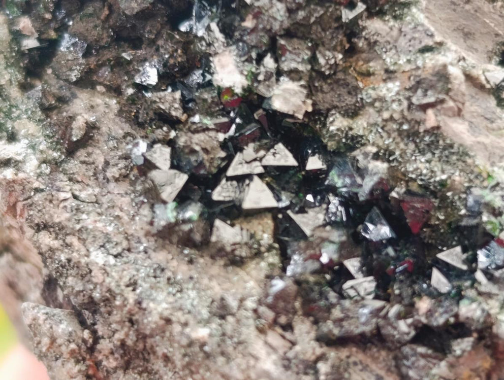 Natural Libethenite Crystals On Dolomite Matrix Specimens x 6 From Shituru, Congo