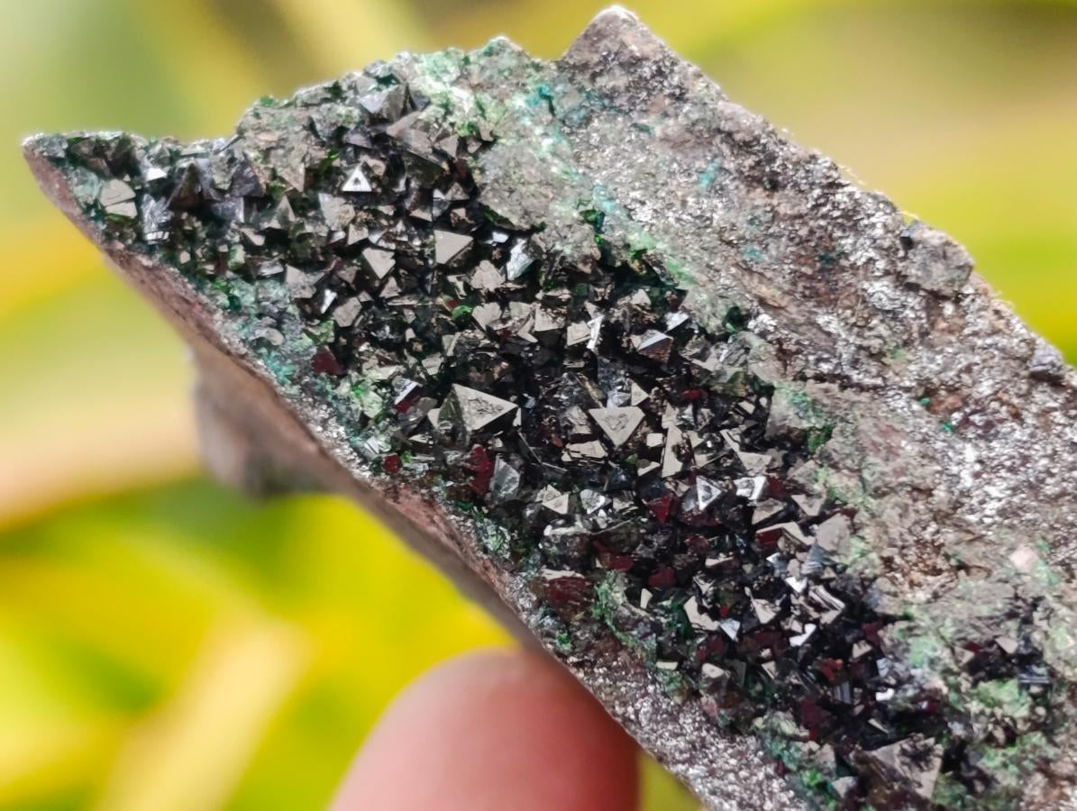 Natural Libethenite Crystals On Dolomite Matrix Specimens x 6 From Shituru, Congo