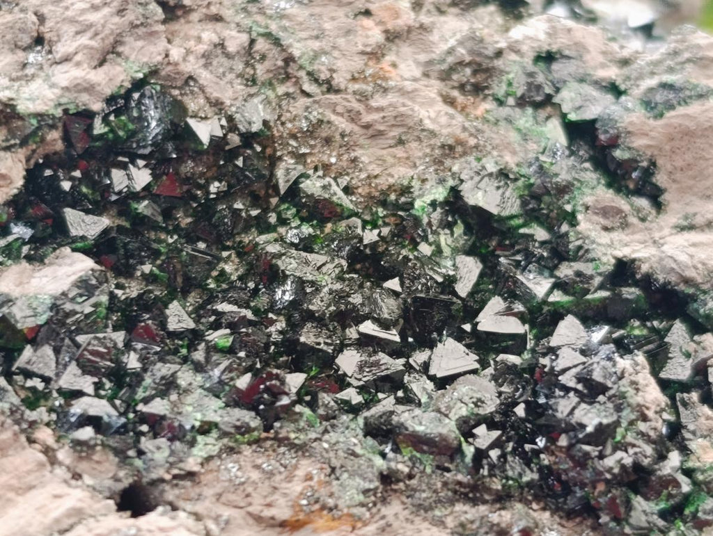 Natural Libethenite Crystals On Dolomite Matrix Specimens x 6 From Shituru, Congo