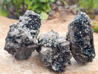 Natural Libethenite Crystals On Dolomite Matrix Specimens x 6 From Shituru, Congo