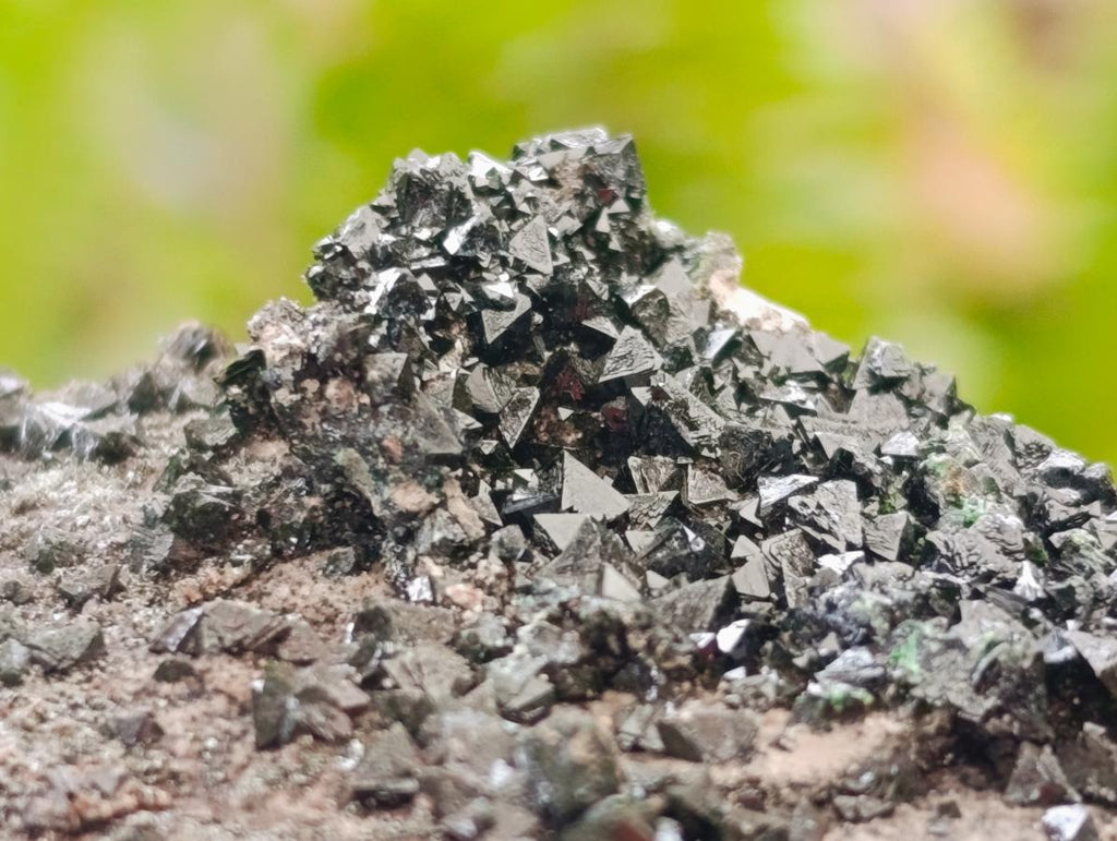 Natural Libethenite Crystals On Dolomite Matrix Specimens x 6 From Shituru, Congo