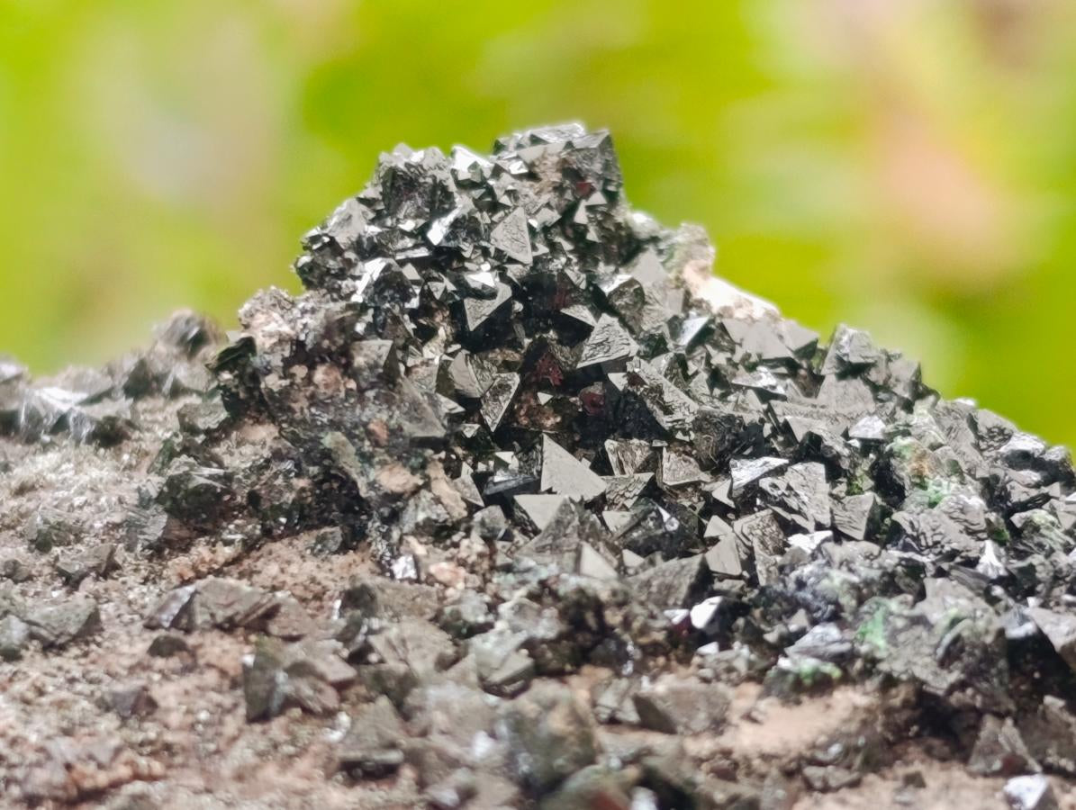 Natural Libethenite Crystals On Dolomite Matrix Specimens x 6 From Shituru, Congo