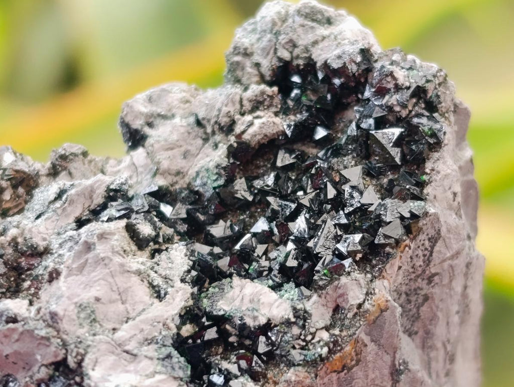 Natural Libethenite Crystals On Dolomite Matrix Specimens x 6 From Shituru, Congo