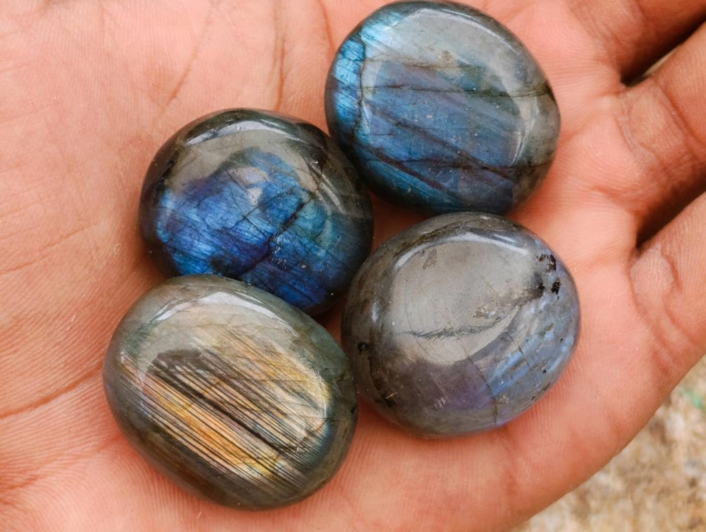 Polished Rounded Labradorite Free Forms x 70 From Madagascar