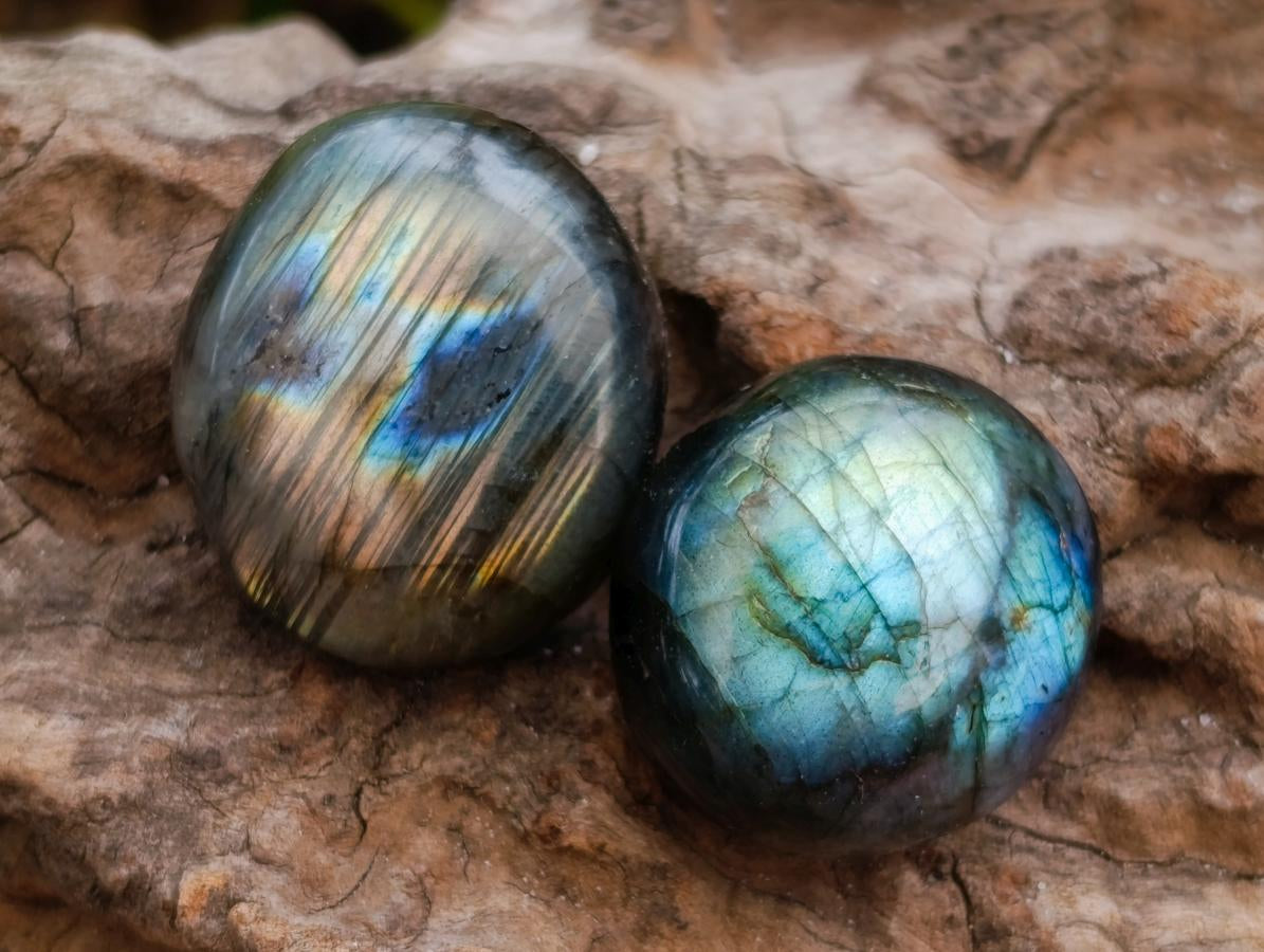 Polished Rounded Labradorite Free Forms x 70 From Madagascar