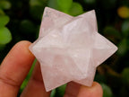 Hand Made Gemmy Rose Quartz Merkabahs x 5 From Madagascar