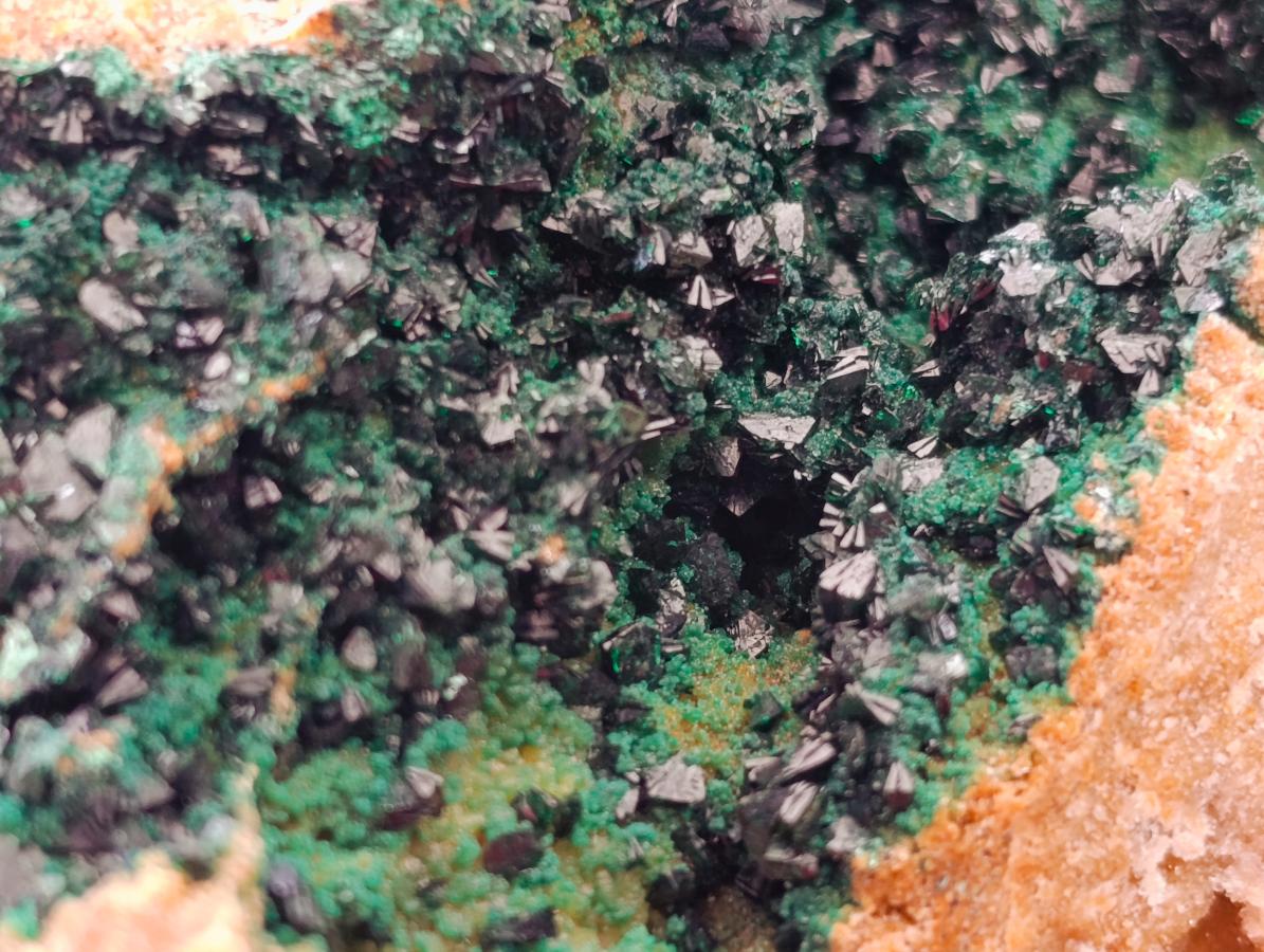 Natural Large Libethenite Crystals on Dolomite Matrix Specimen x 1 From Shituru, Congo