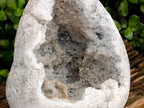 Polished XL Celestite Crystal Geode Centred Gemstone Egg x 1 From Sakoany, Madagascar