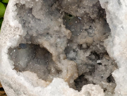 Polished XL Celestite Crystal Geode Centred Gemstone Egg x 1 From Sakoany, Madagascar