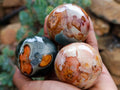 Polished Mixed Small Polychrome and Ocean Jasper Spheres x 12 From Madagascar