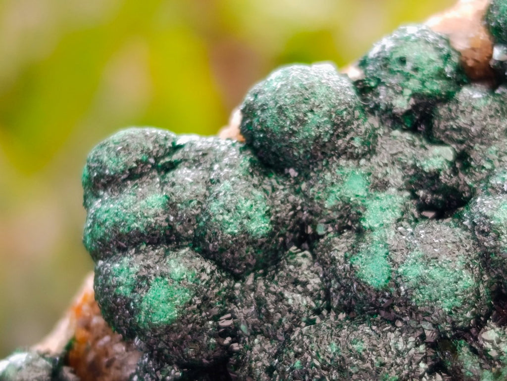 Natural Crystalline Ball Malachite on Quartz and Dolomite Specimens x 6 From Mindingi Mine, Kambove, Congo