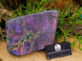 Polished XL Rare Purple Sunset Flash Labradorite Standing Free Form x 1 From Madagascar