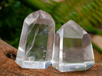 Polished Clear and Optic Quartz Crystals x 12 From Madagascar