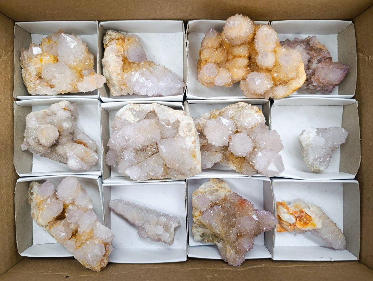 Natural Amethyst Spirit Crystals and Clusters x 12 From Boekenhouthoek, South Africa