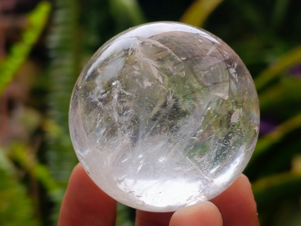 Polished Clear Smokey Quartz and Girasol Spheres x 12 From Madagascar
