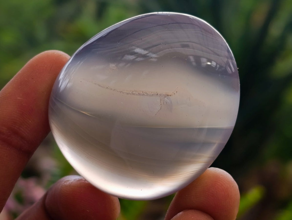 Polished Banded Agate Palm Stones x 15 From Madagascar