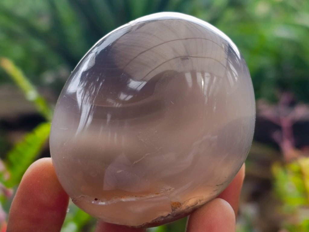 Polished Banded Agate Palm Stones x 15 From Madagascar