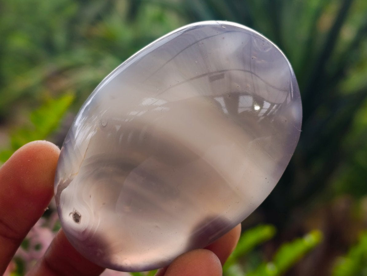 Polished Banded Agate Palm Stones x 15 From Madagascar